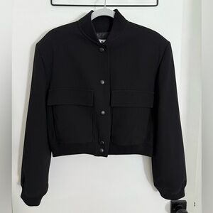 Black Women's Cropped Jacket - Zara